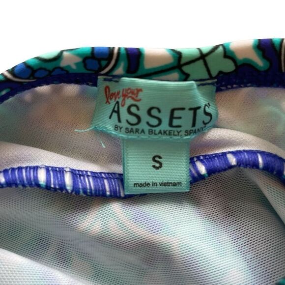 Spanx Love Your Assets Sara Blakey Blue One-Piece Swimsuit Women’s Size Small - Picture 3 of 7